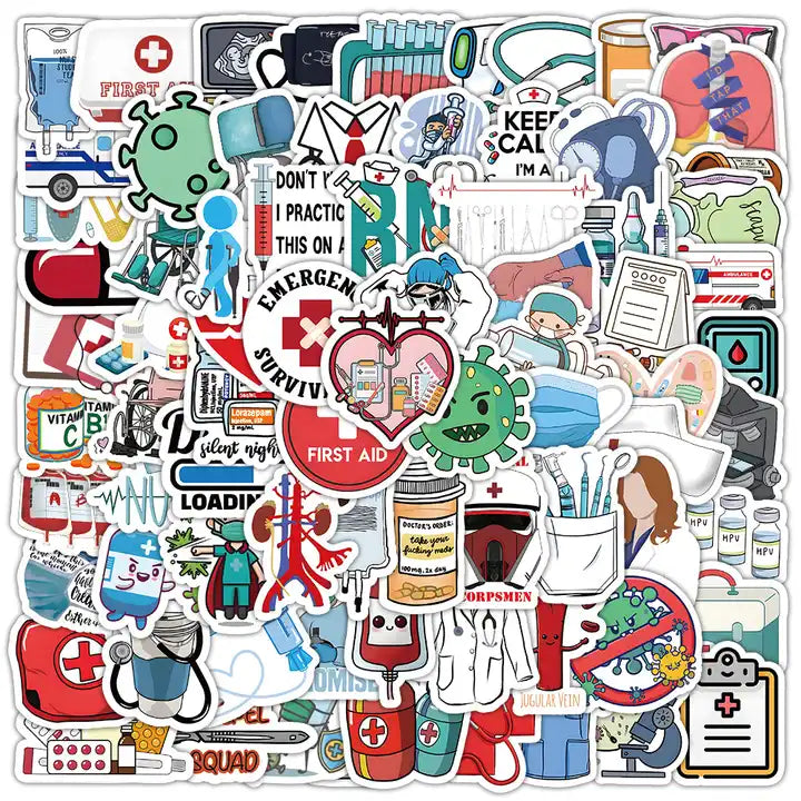 100 Medical Stickers