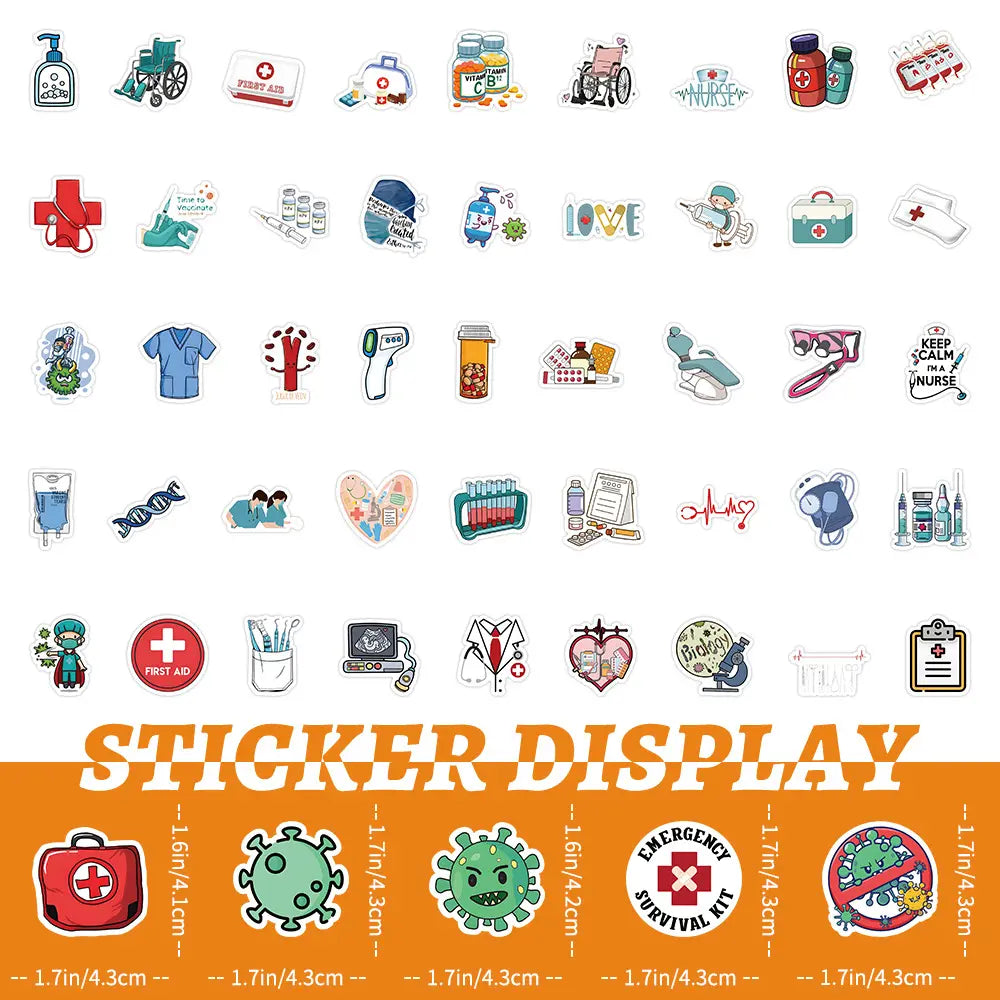 100 Medical Stickers