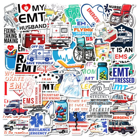 50 Ambulance Stickers